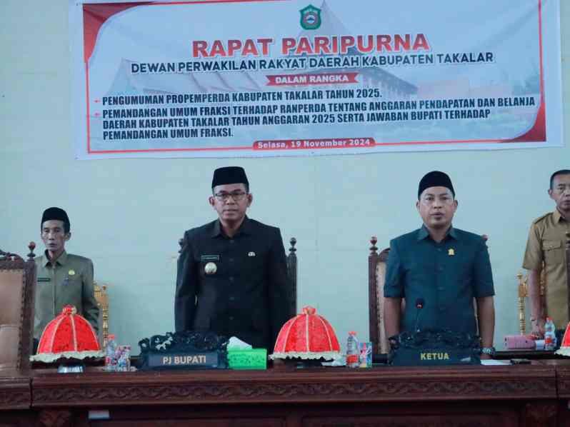 Pj. Bupati Takalar Berikan Jawaban Atas Pemandangan Umum Fraksi DPRD Terkait Ranperda Tentang APBD TA 2025